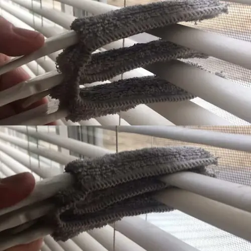 deeply clean blinds with a special tool 