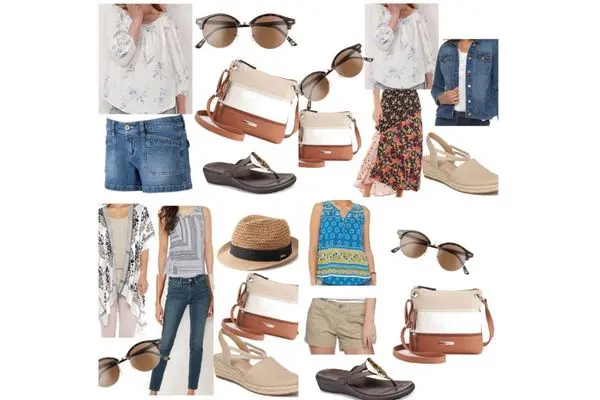 various summer outfits collage