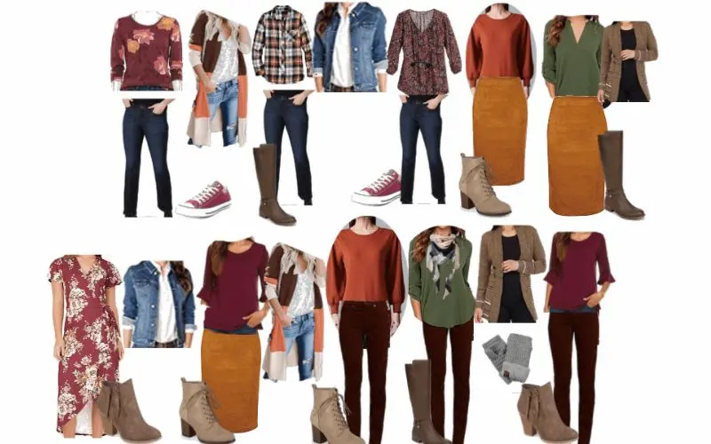 fall clothes collage