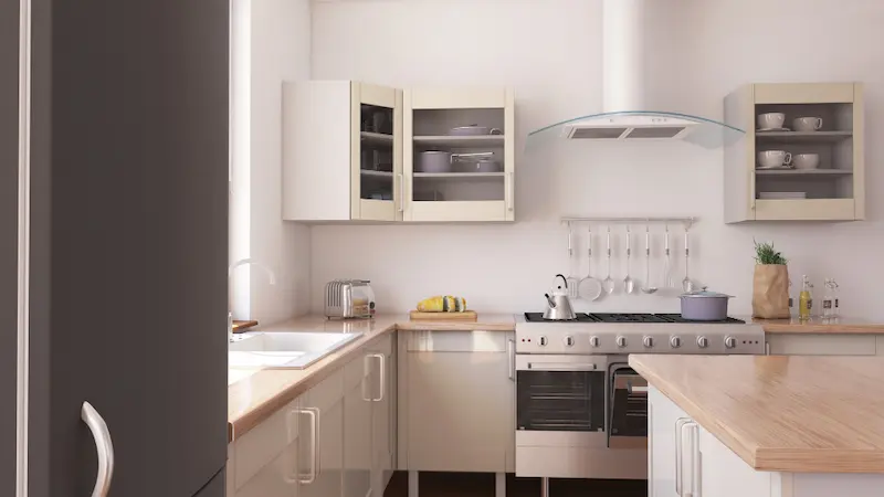 Clean white modern minimalist kitchen
declutter the kitchen