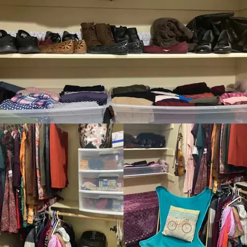 my closet before project 333 minimalist wardrobe