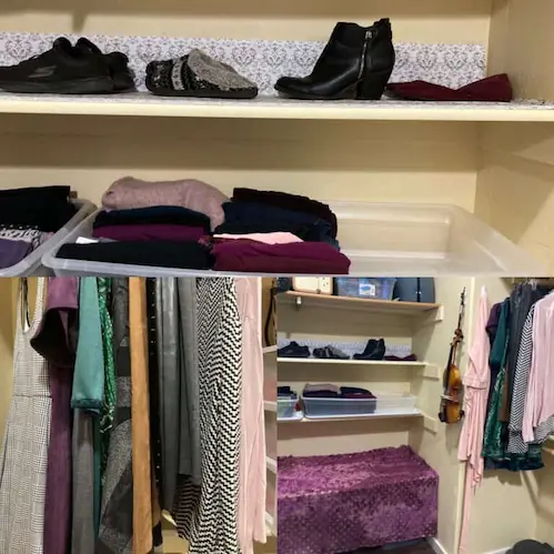 my closet for the project 333 minimalist wardrobe challenge

seasonal capsule wardrobe