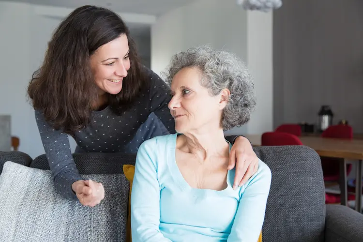 grown daughter talking to mother
benefits of patience
