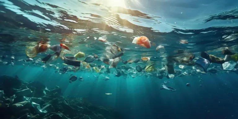 trash pollution in ocean